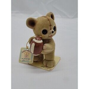 Fuzzy Wazzy The Lovable Bear Josef Original Japan Flocked Bear Football Figurine
